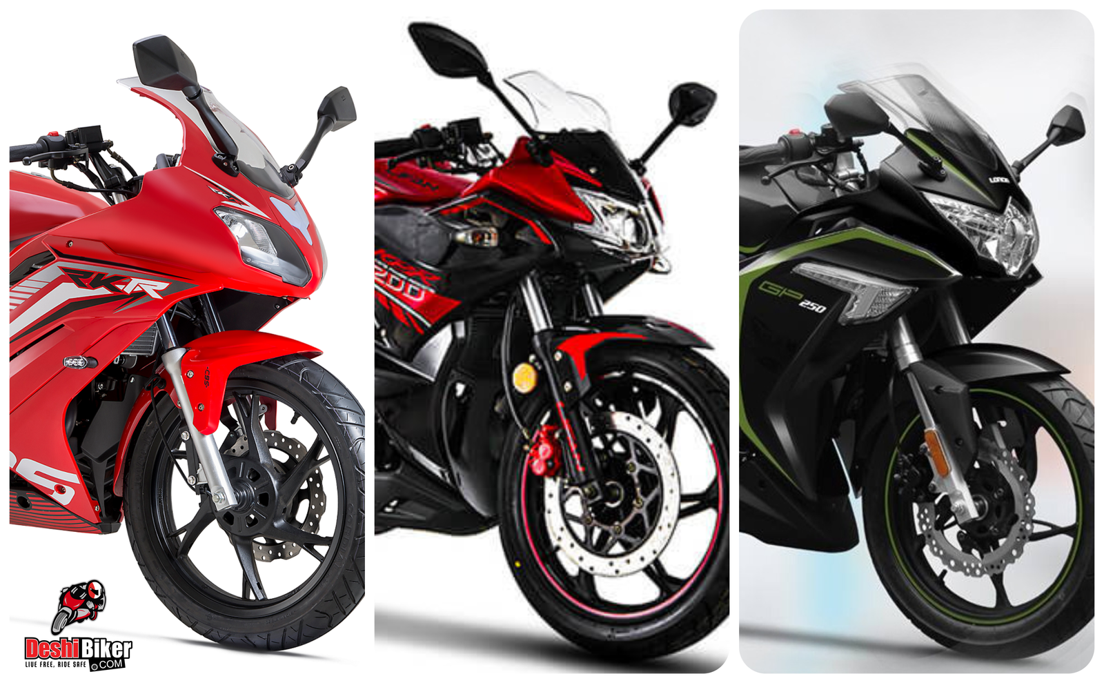 Keeway RKR 165 Vs Lifan KPR 165 Vs Loncin GP 165