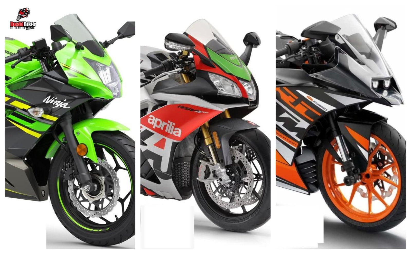 KTM RC Vs Aprilia RS4 Vs Kawasaki Ninja 125