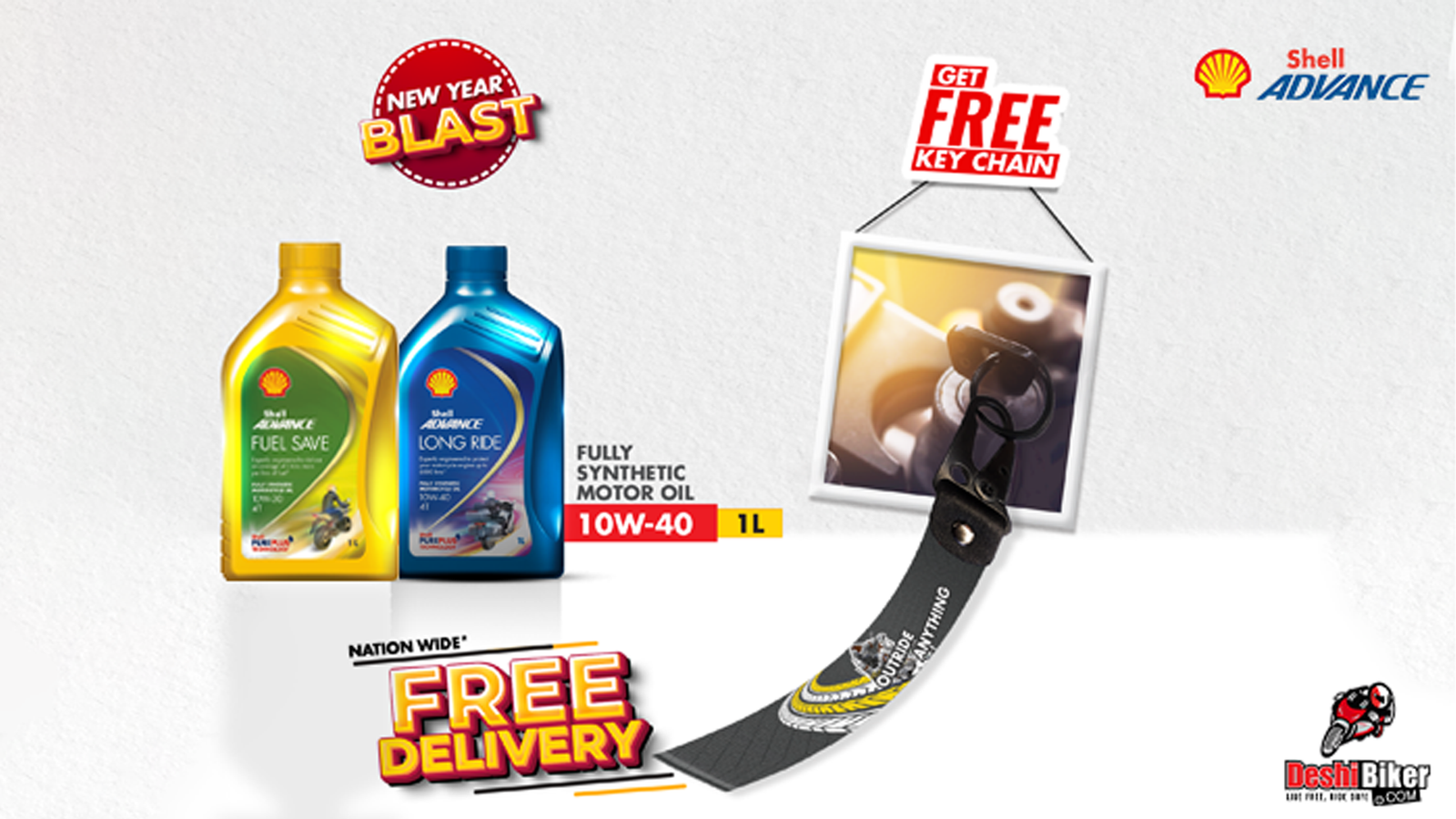 Free Keyring with Shell Advance fuel save and long ride